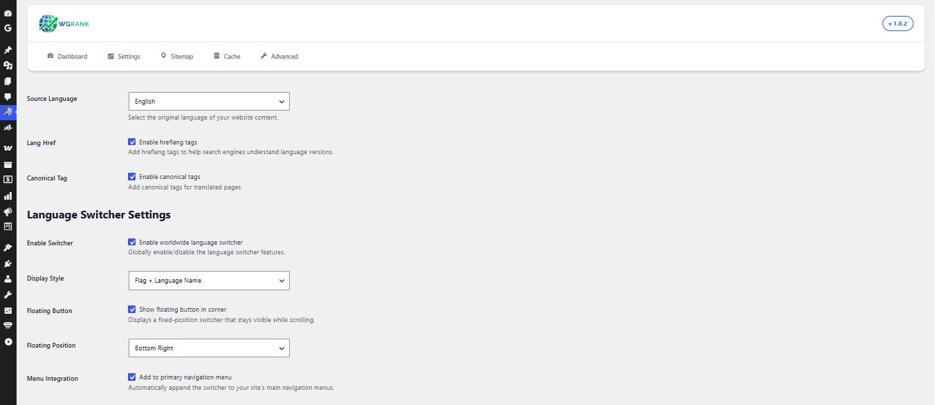 Select Target Languages